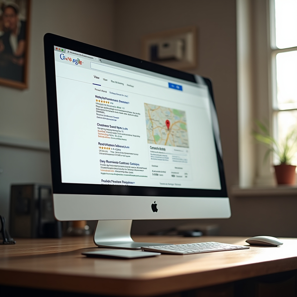Wyniki wyszukiwania Google z widocznym Local Pack dla zapytania lokalnego